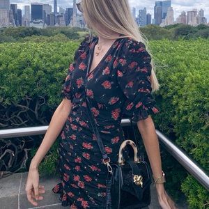 Zara ruched and ruffled dress